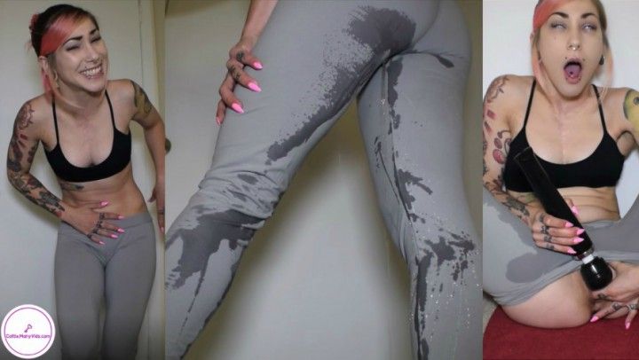 Cornered into Pissing Self in Leggings