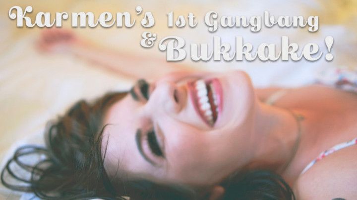 Karmen Haze 1st Gangbang DP and Bukkake