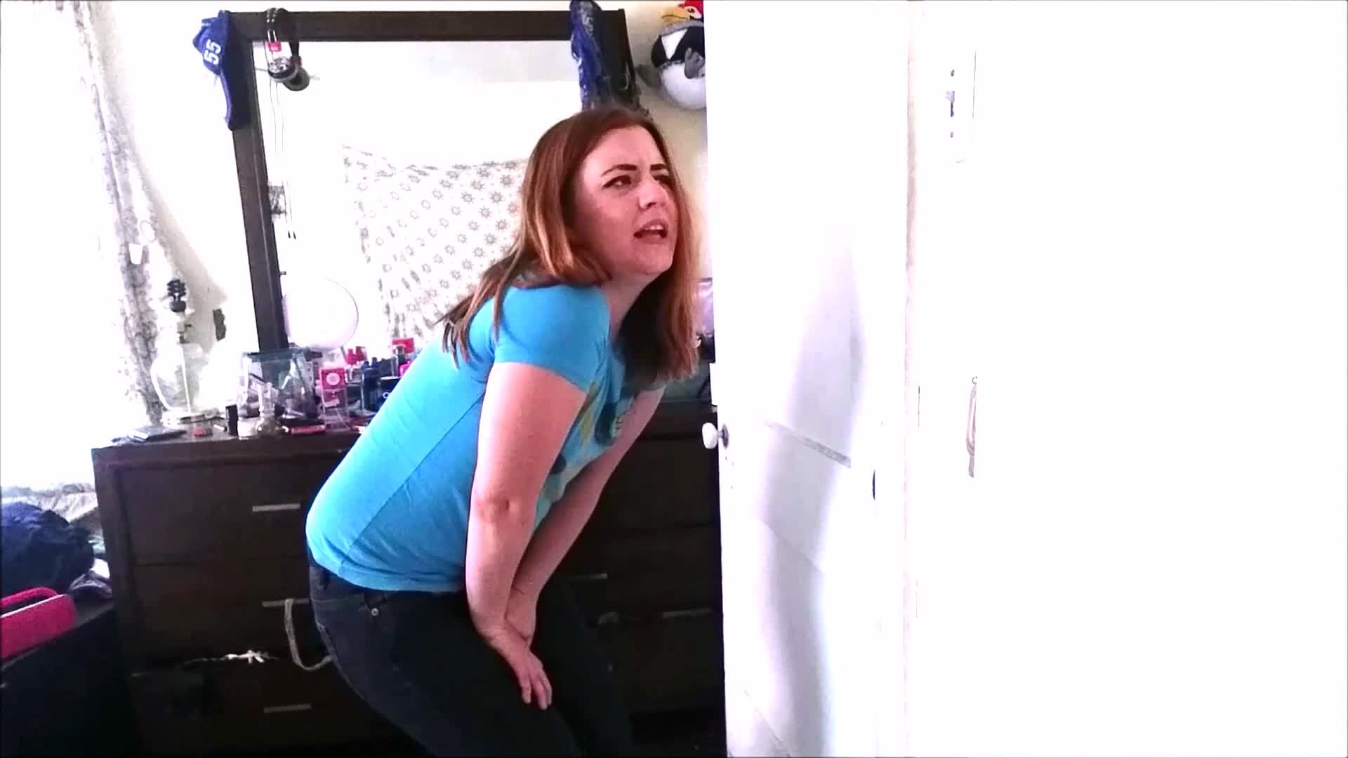 She can't hold it anymore