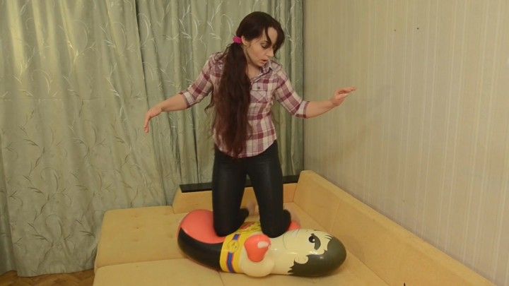 Nathalie And Inflatable Boxer