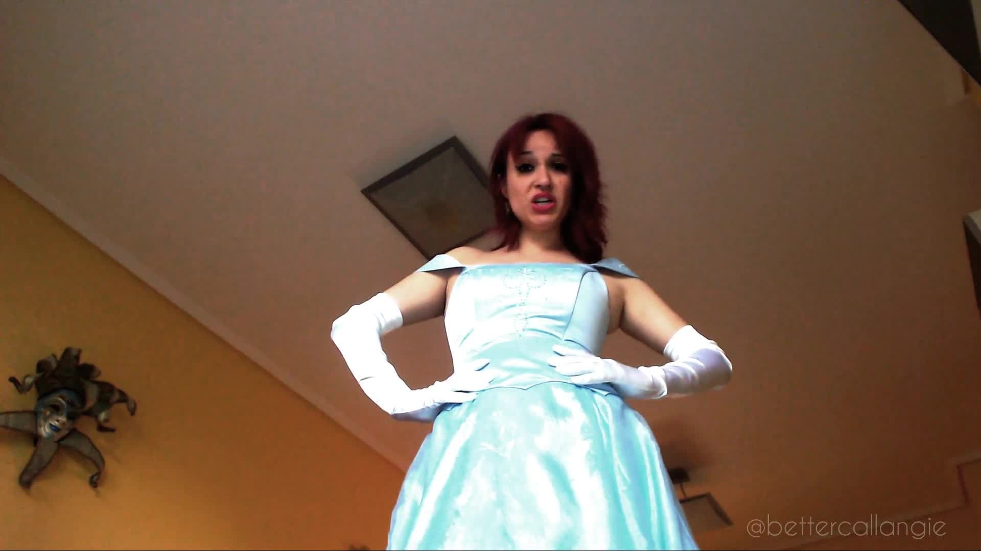 An spoilt princess is cross with her step-Dad