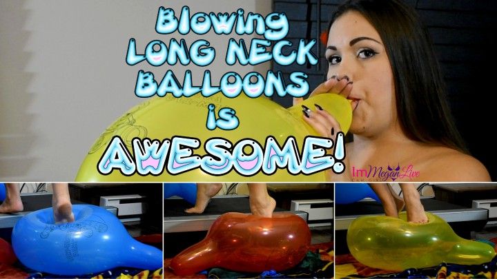 Blowing LONG NECK BALLOONS is Awesome