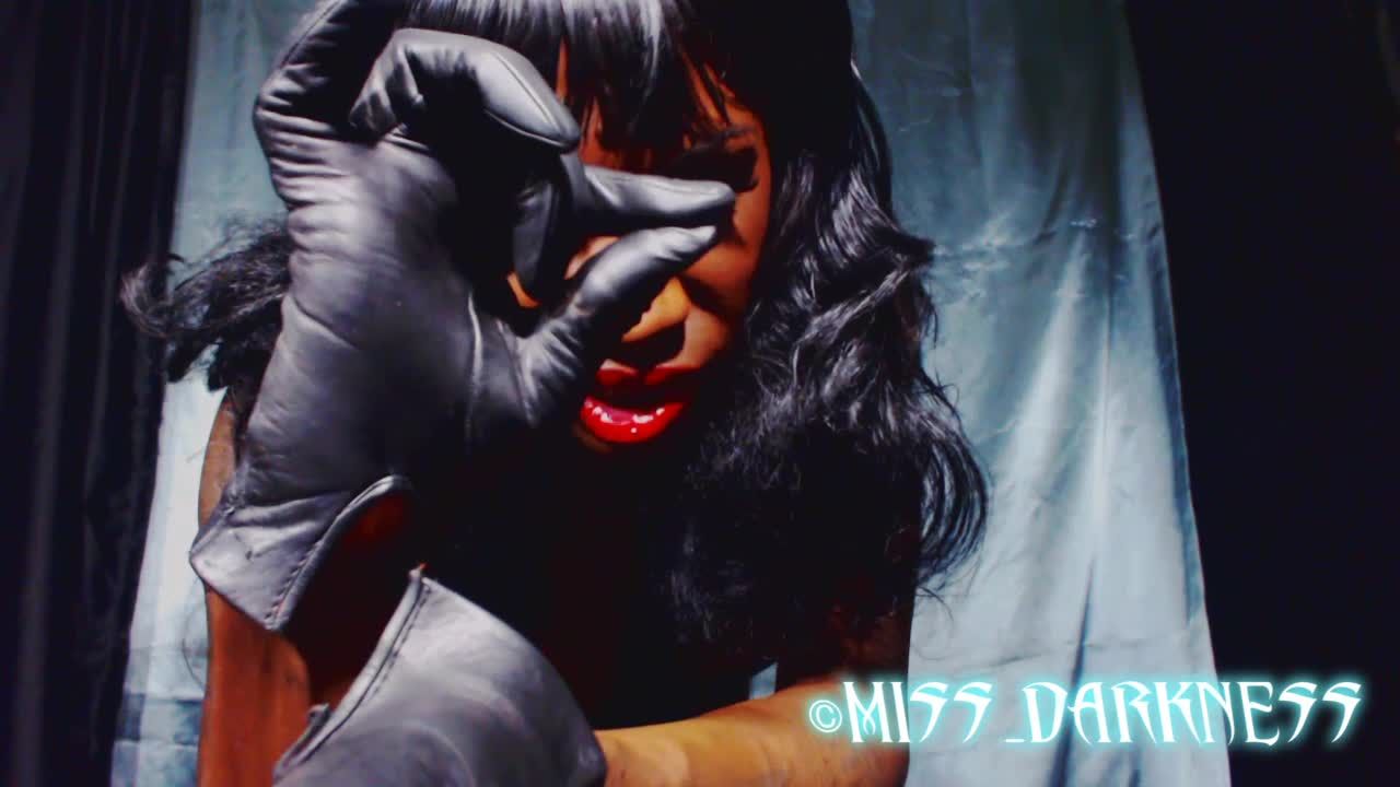 Black Leather Gloves SPH FEMDOM