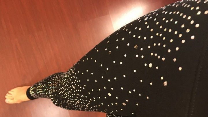 Leggings Embellished with Diamonds