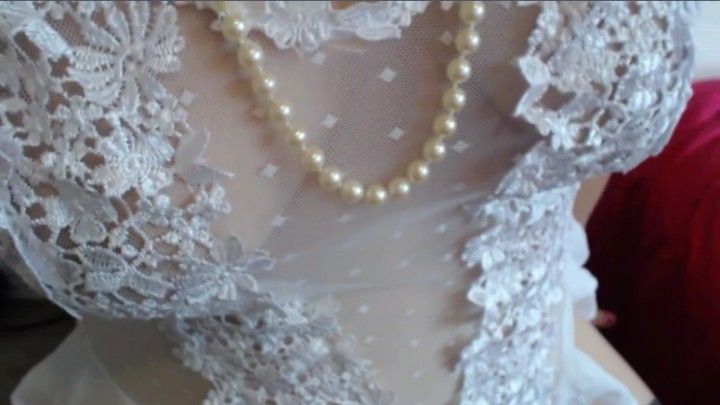 Bratty Breast Tease: White Lace