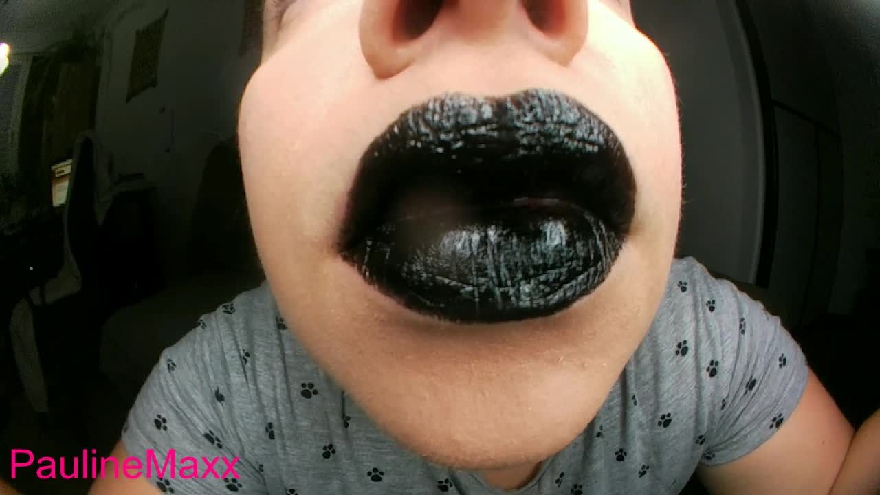 Black lipstick kisses