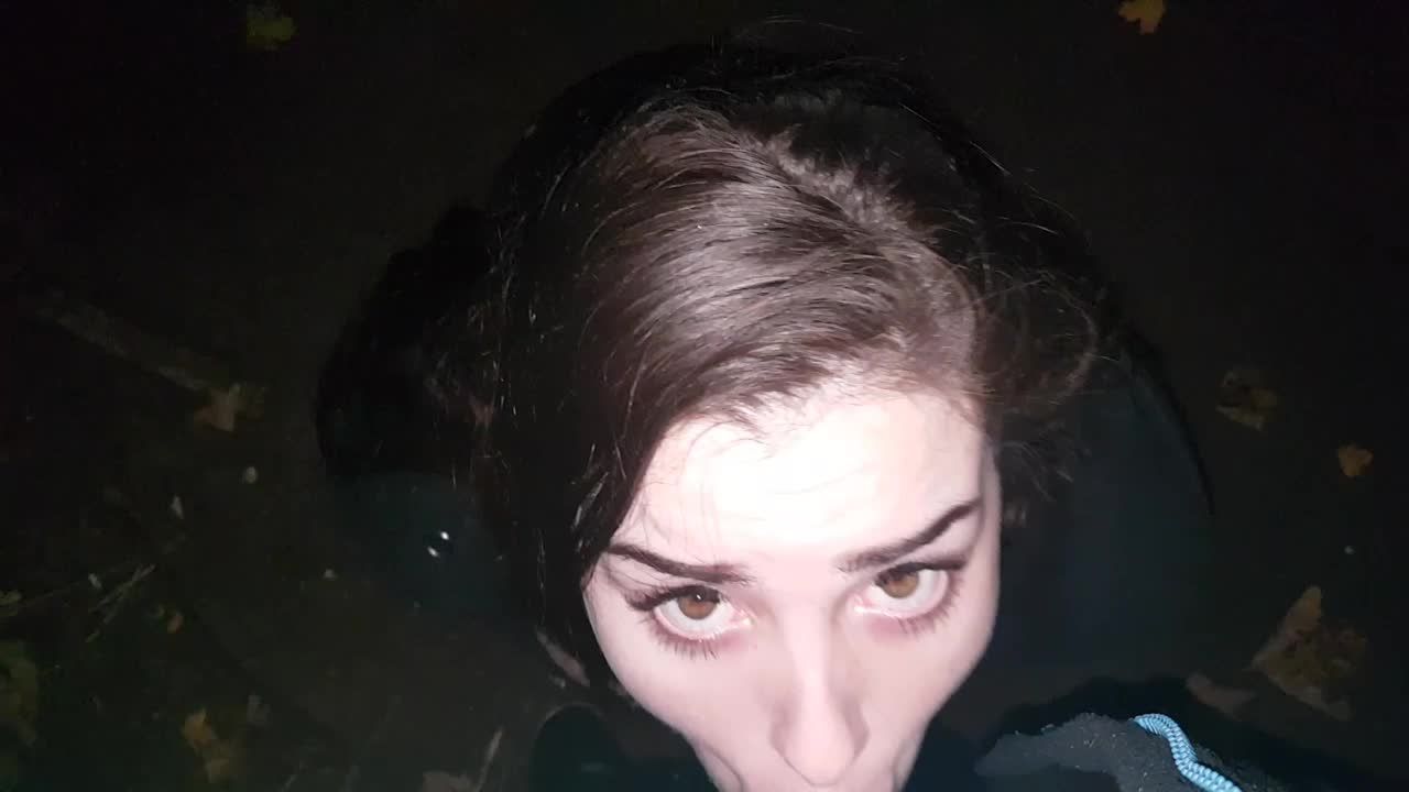tipsy girl outdoor blowjob