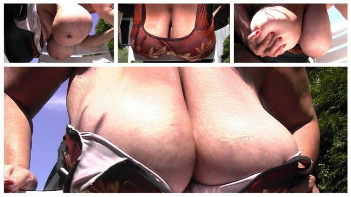 Breast swinging in my garden