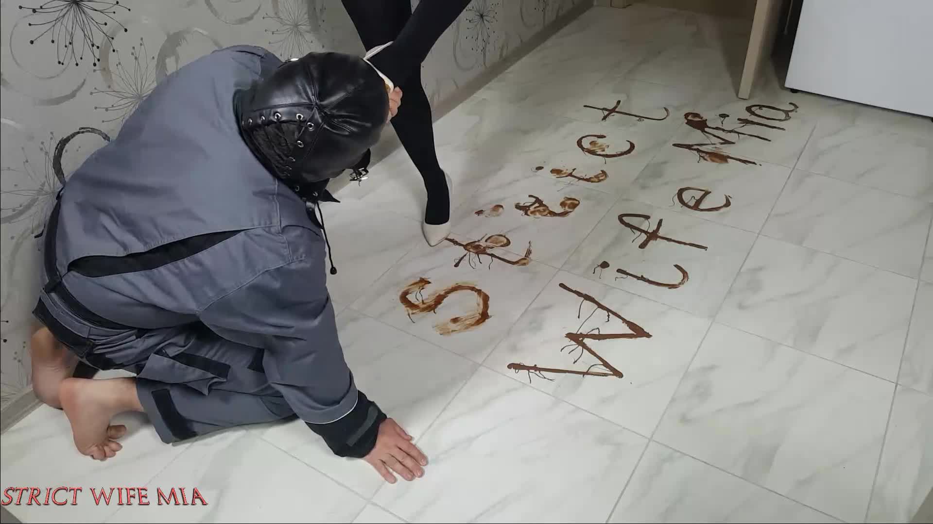 Chocolate on Mistress shoes