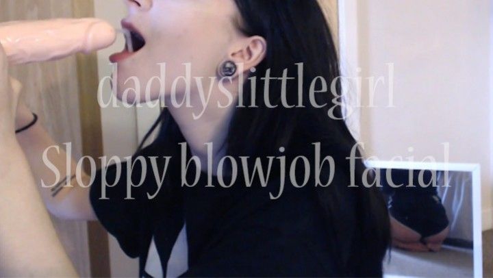 Sloppy blowjob facial