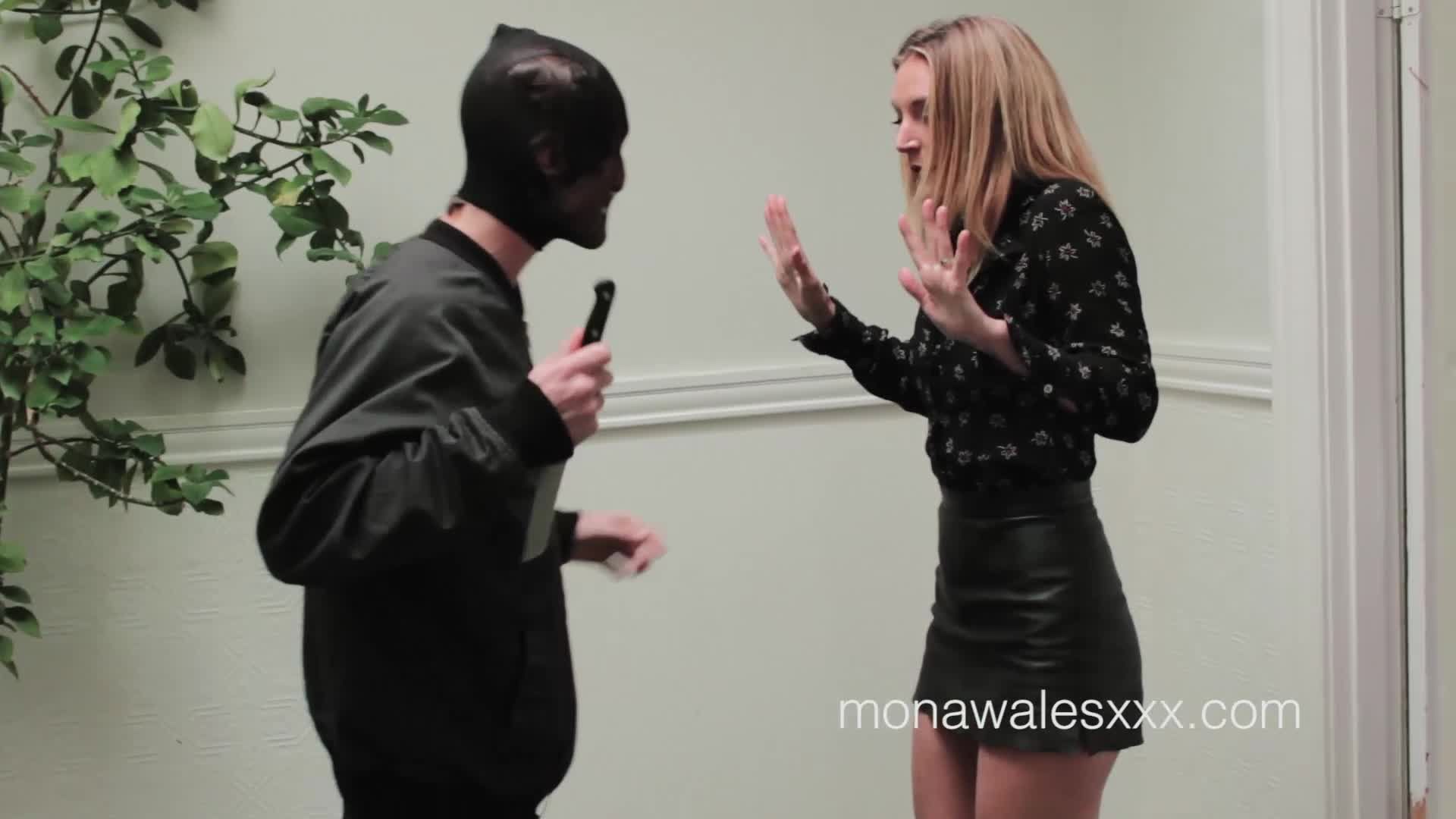 Violated by mona wales's strap on cock