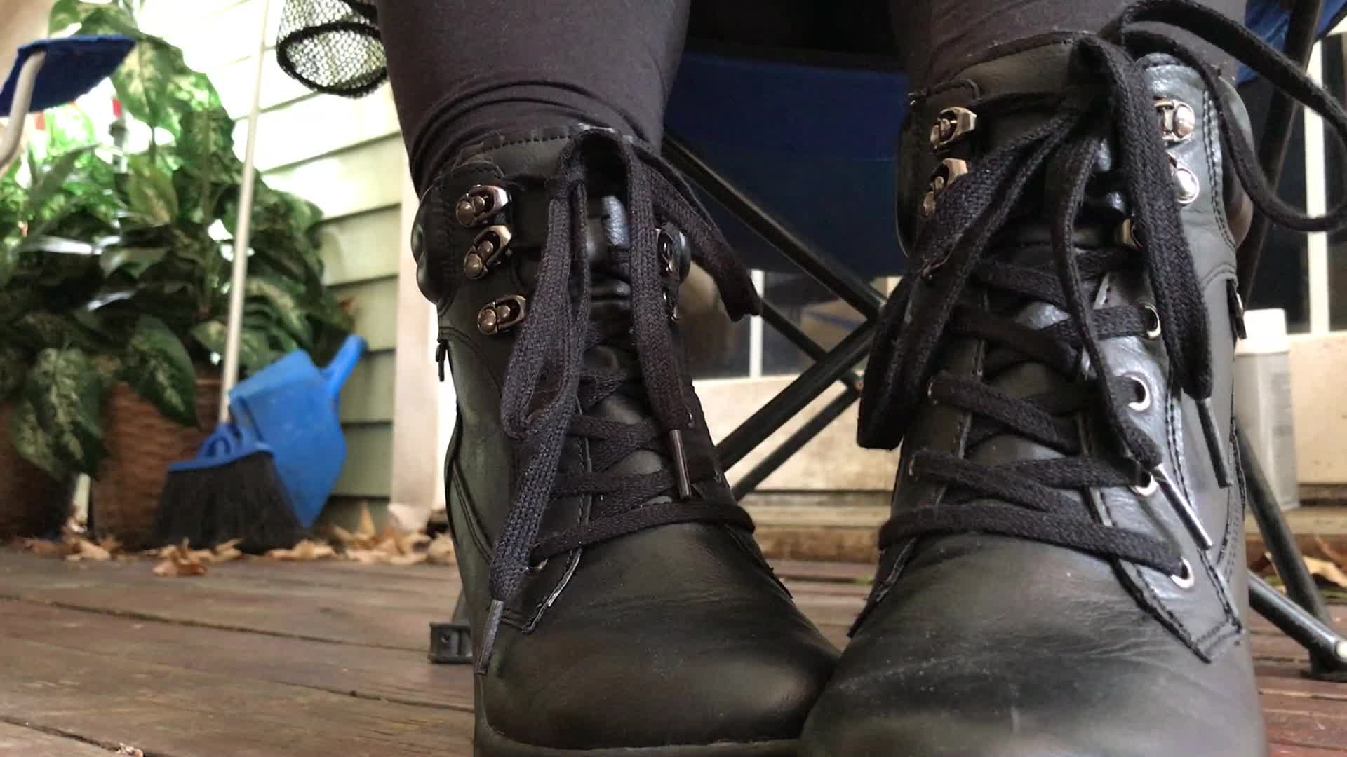 Combat Boot &amp; Sock Tease