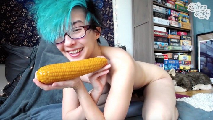 Corn Cob Dildo Fuck