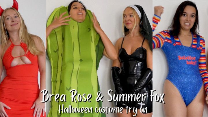 Halloween costume try on with Summer Fox