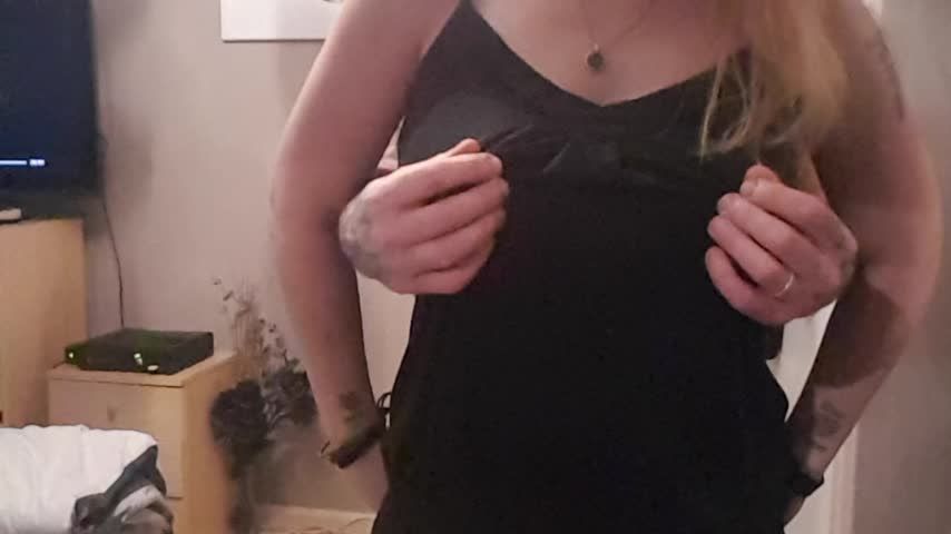 groping tits from behind