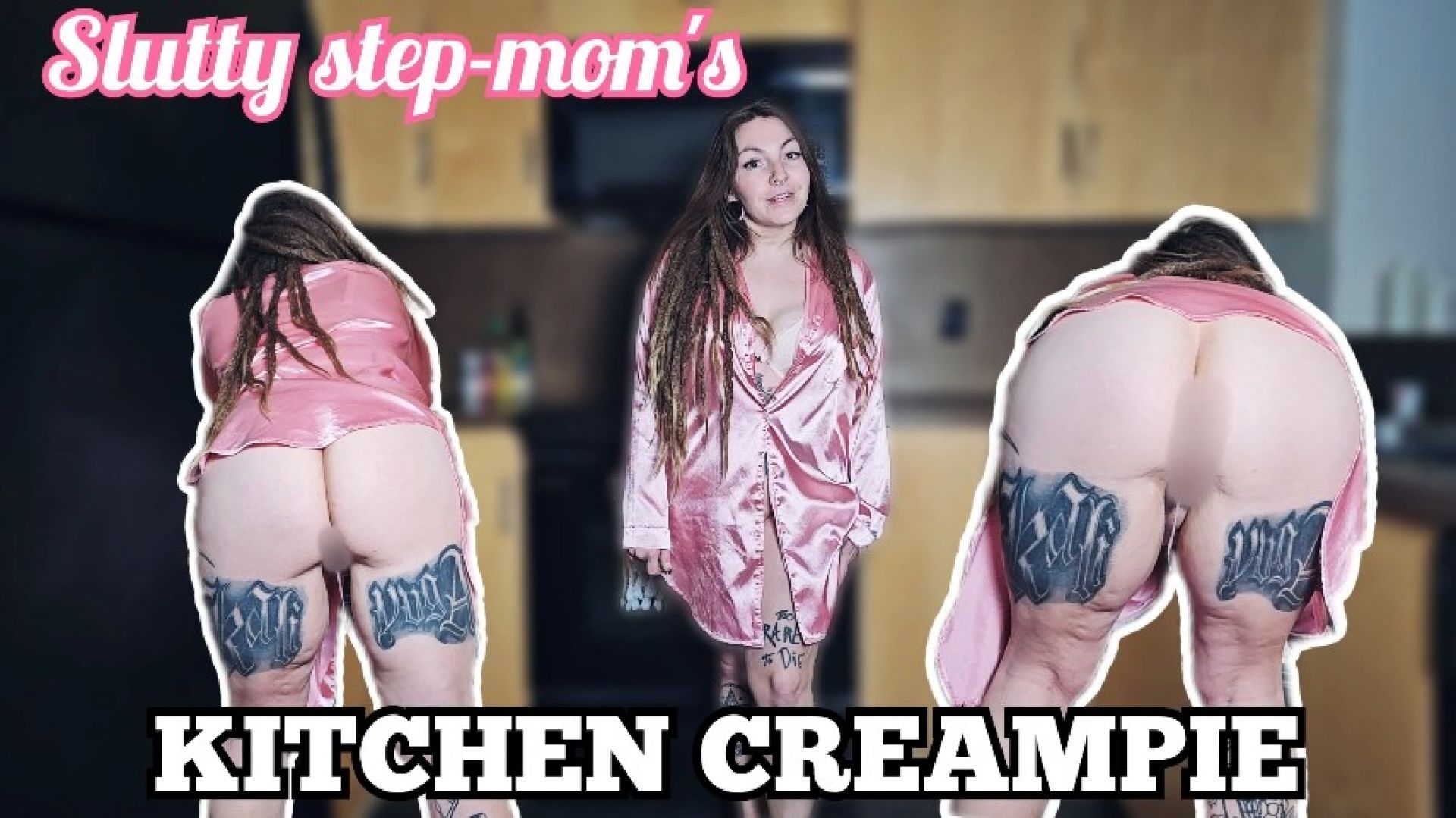 Slutty step-mom is dripping cum