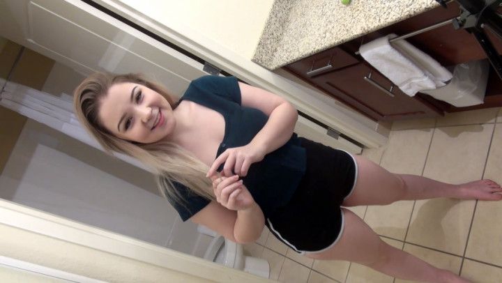 Innocent Looking Blonde Teen Cream Pie