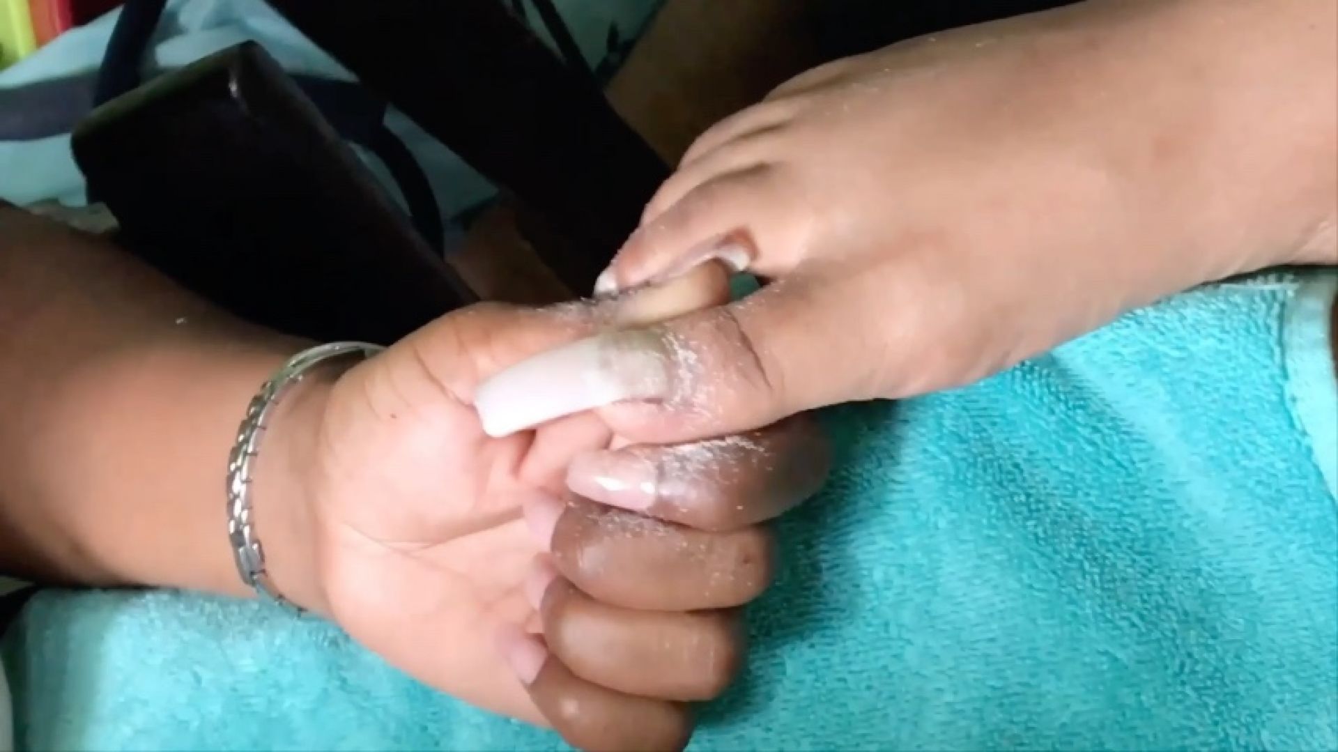 My girlfriend does my toe nails 1 Sexy Nina Rivera