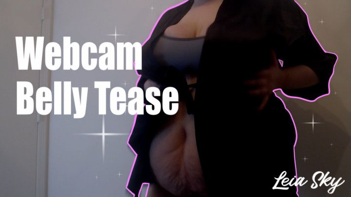 Sultry BBW Webcam Belly Tease Jiggly Fat Cyber Seduction