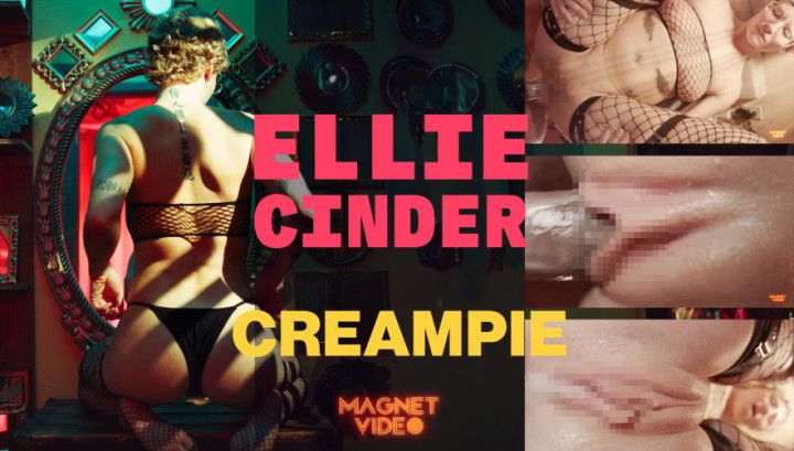 Ellie Cinder extreme closeup and cream pie