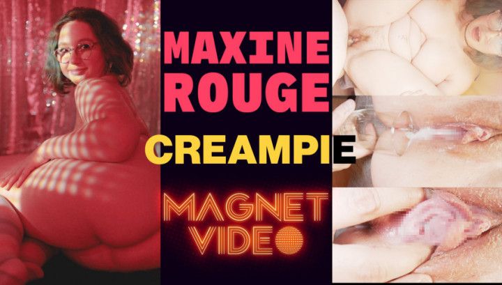 Maxine Rouge gets creampied - closeup