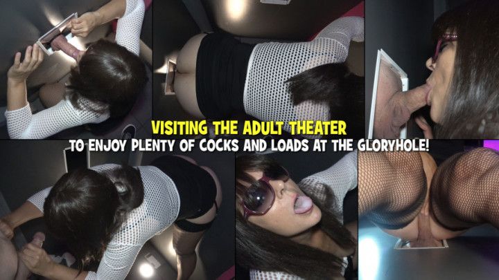 Enjoying PLENTY of cocks and loads at the gloryhole