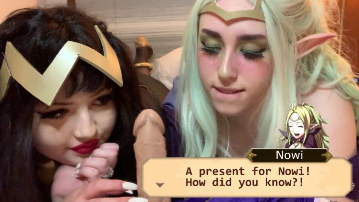 Fire Emblem Tharja x Nowi Double Blowjob