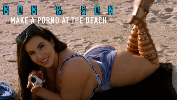 stepMom & stepSon make a porno at the beach 4K