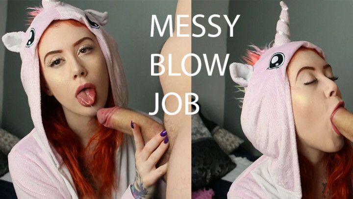 Messy CIM Unicorn Blowjob