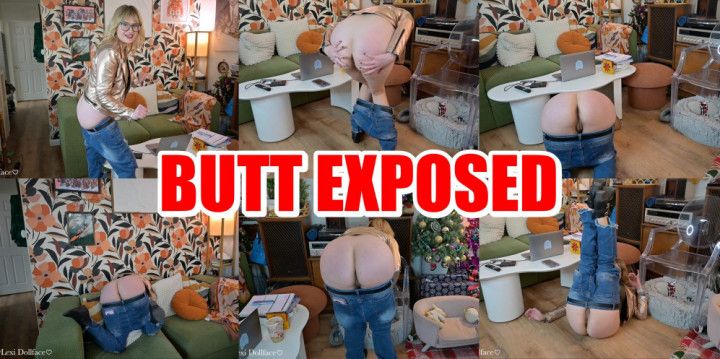 Bratty Girl's Exposed Butt