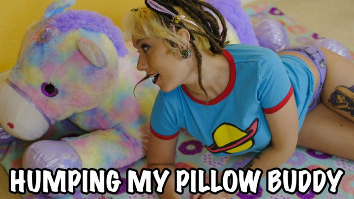 Humping my furry unicorn plush friend