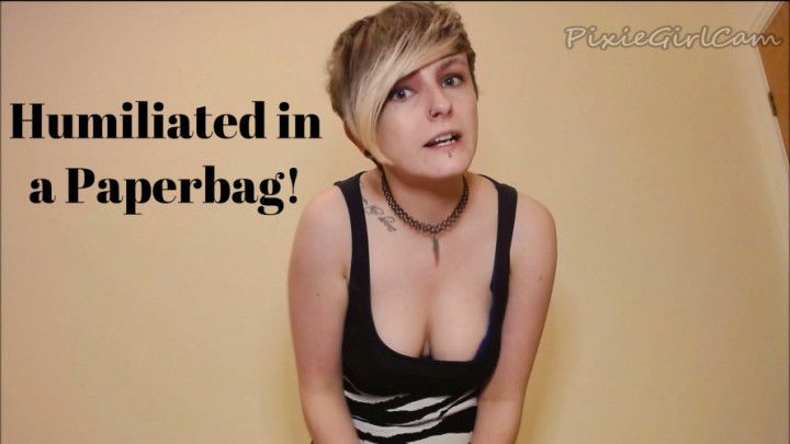 Paper Bag Humiliation 2 in Public