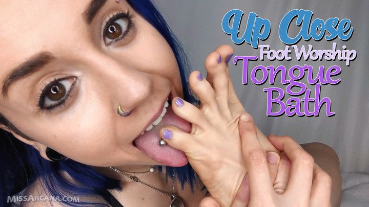 Up Close Foot Worship Tongue Bath
