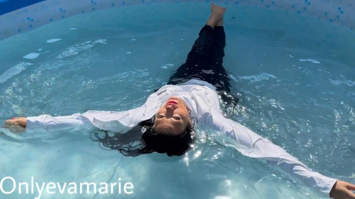 Outdoor Rainwear Pool Destruction