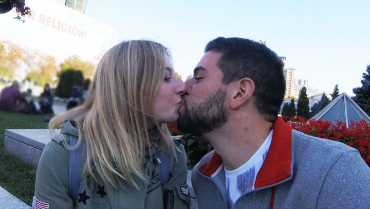 Kissing Game With a Beautiful Blonde Girl In Ukraine