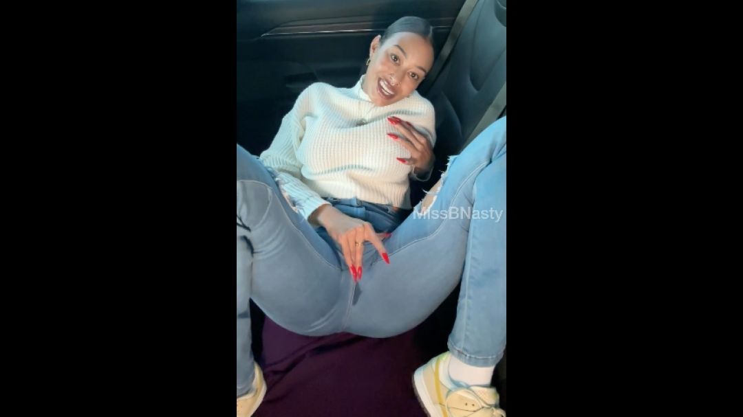 Squirted all over myself in the back of my Tesla