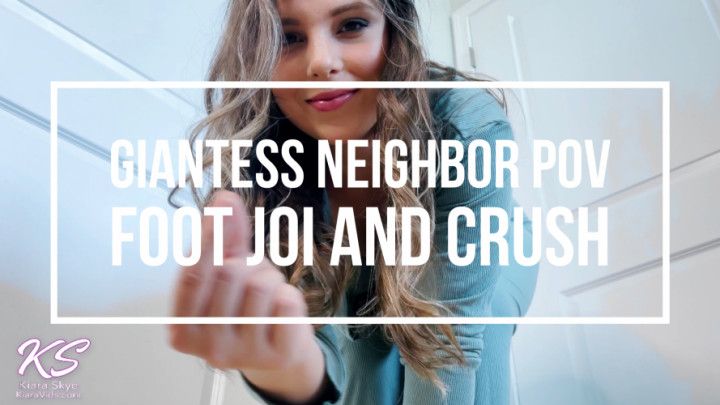 Giantess Neighbor POV JOI and Crush