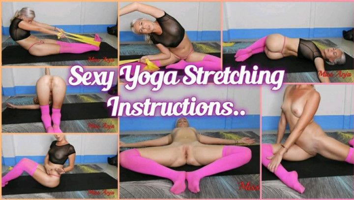 Stretching Instructions In PinkStockings