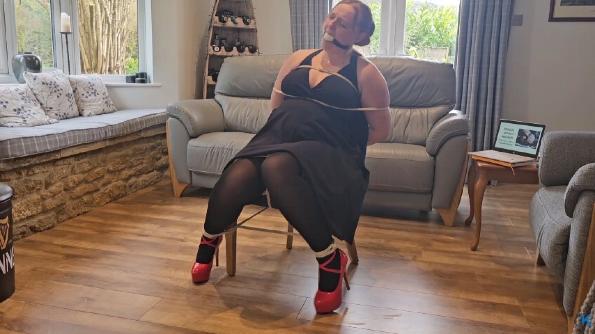 Held for Ransom - Chair Tied, Gagged and Left To Struggle