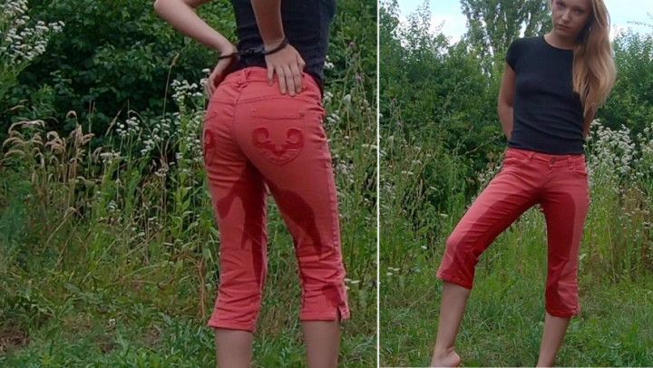 handcuffs and jeans pissing