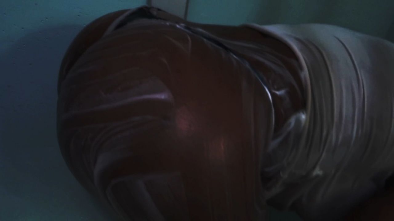 Soap over my large tits and black ass