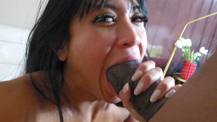 Ember Snow- Swallowing 1 of the Biggest Cocks Ever! Prince Y