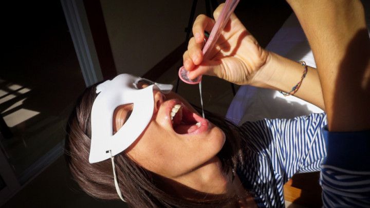 A Lost Bet - Cum Eating from Condom, Pee