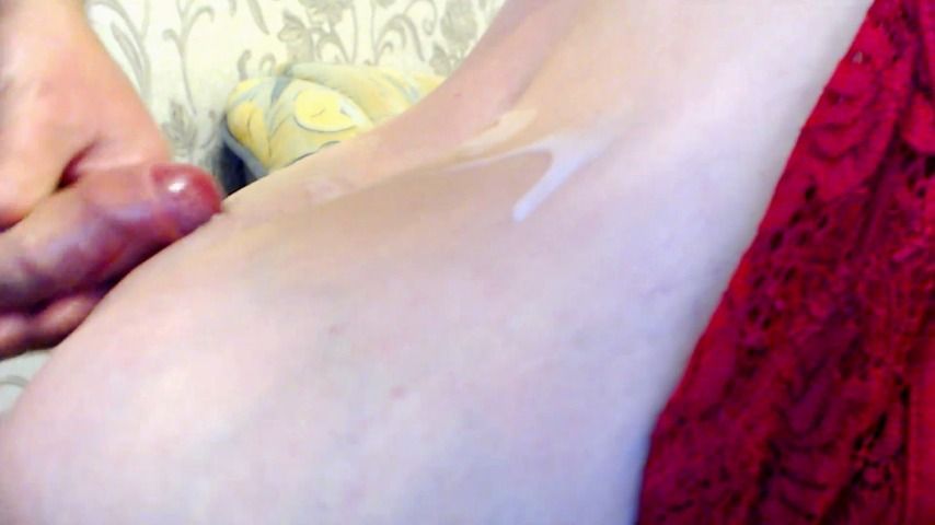 fucks a milf in boobs, pussy+cum on tits