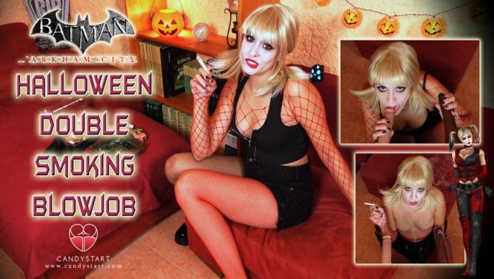 Halloween Double smoking blowjob