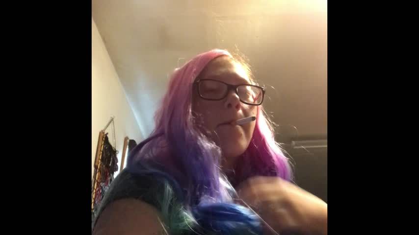 wig and smoking fetish