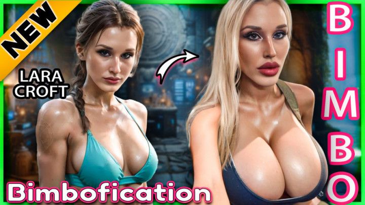 Bimbofication Transformation From Lara Croft to Nympho Bimbo