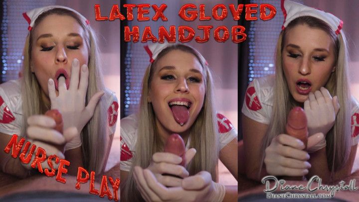 Airtight Latex Gloves Handjob Nurse