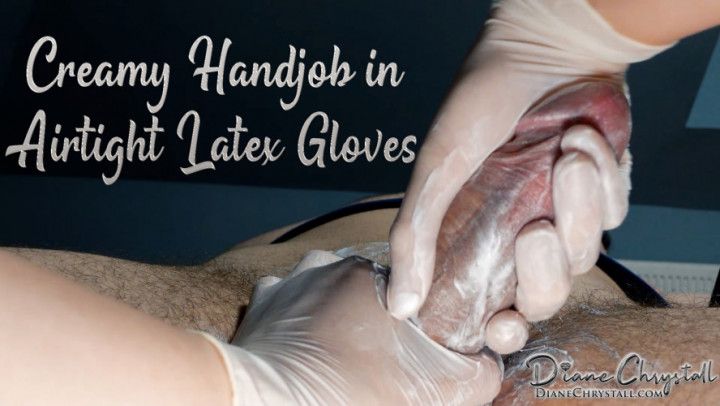 Airtight Latex Gloves Creamy HJ Closeup
