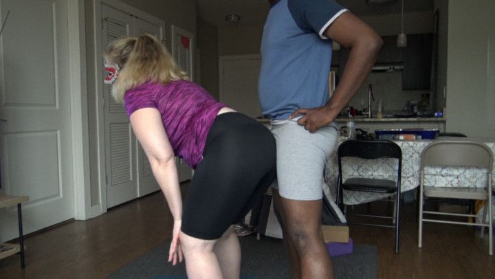 Grinding in capri leggings